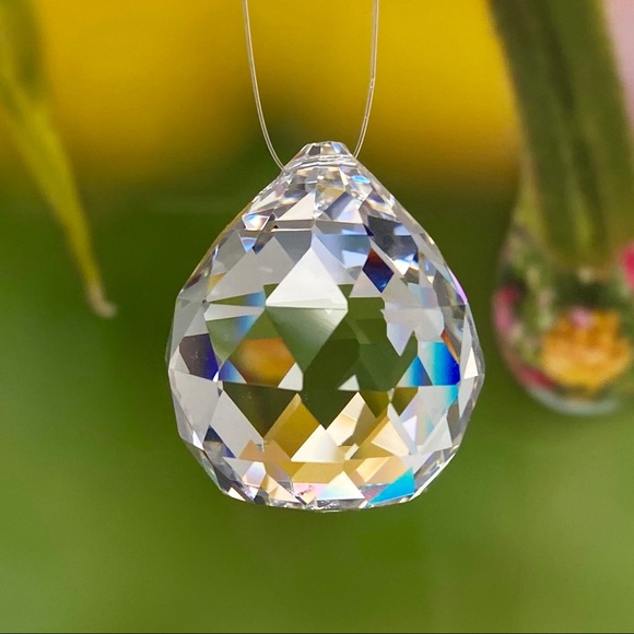 Other - Crystal Prism Ball Teardrop Shape Hanging Loop